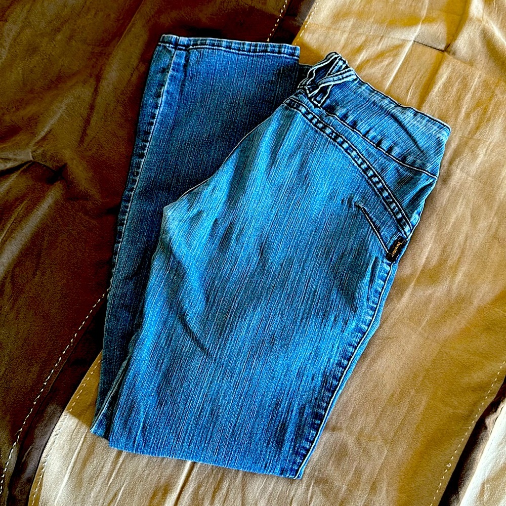 Hammer USA size 9 Shaping Butt lifter Stretchy Jean Blue Mid Rise Pre Owned